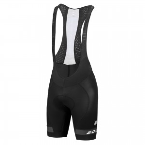 Велотрусы Bicycle Line AERO 2.0 BIB SHORT, с памперсом, мужские, на лямках, черно-серые размер XXL