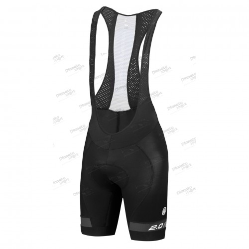 Велотрусы Bicycle Line AERO 2.0 BIB SHORT, с памперсом, мужские, на лямках, черно-серые размер XXL