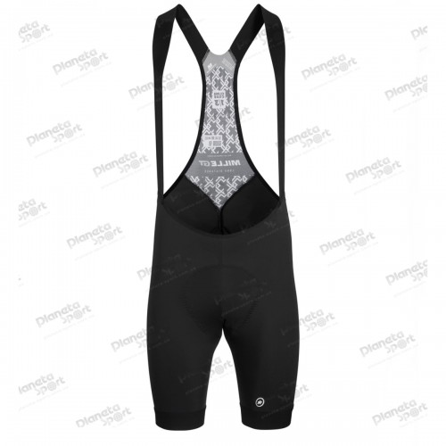 Велотрусы ASSOS Mille GT Bib Shorts Black Series, на лямках, мужские, черные, XS