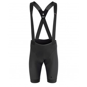 Велотрусы ASSOS Equipe RS Bib, на лямках, мужские, черные с черным логотипом, XLG 