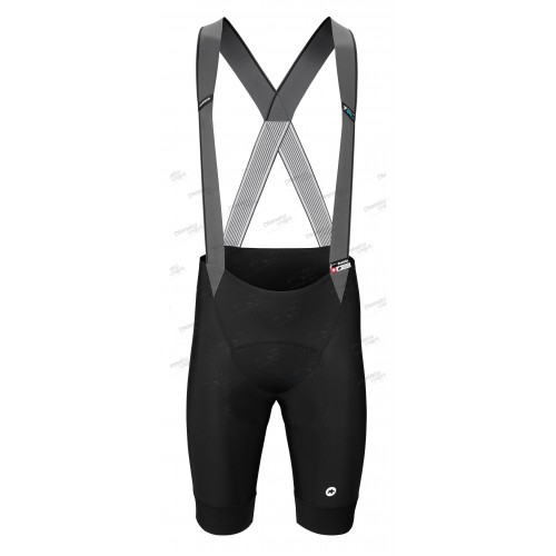 Велотрусы ASSOS Mille GTS Bib, на лямках, мужские, черные с серым, M