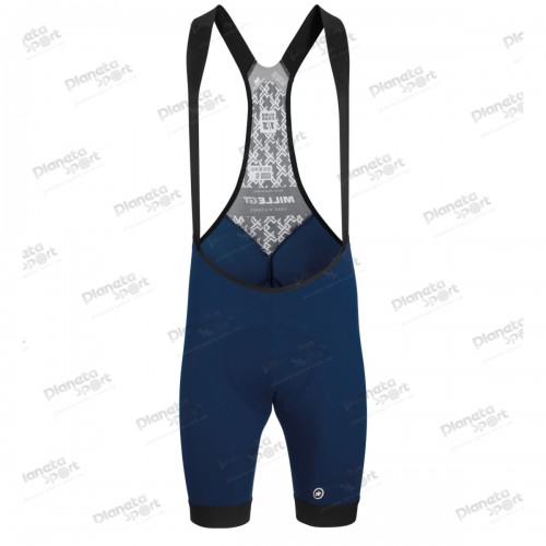 Велотрусы ASSOS Mille GT Bib Shorts Caleum Blue, на лямках, мужские, синие, XS