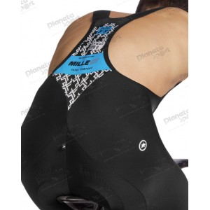 Рейтузы ASSOS Mille GT Winter Bib Tights Black Series, на лямках, мужские, черные с белым логотипом, 3XL