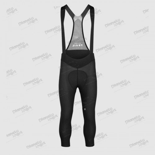 Рейтузы ASSOS Trail Liner Bib Knickers, на лямках, мужские, черные с белым логотипом, M