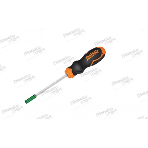 Ключ Ice Toolz 12B3 д/спиц (квадратный) 5mm+DIN3.2mm с пласт. рукояткой