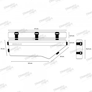 Сумка на раму GEOSMINA Large Frame Bag (5.5L), 160г, серая