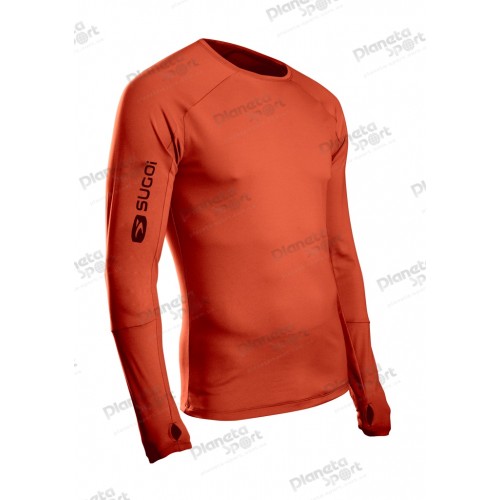 Термофутболка Sugoi CARBON L/S, мужская, tangerine (оранжевая), S