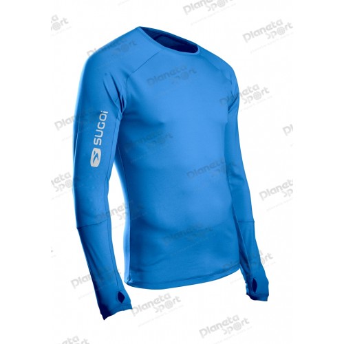 Термофутболка Sugoi CARBON L/S, мужская, true blue/white (сине-белая), XL