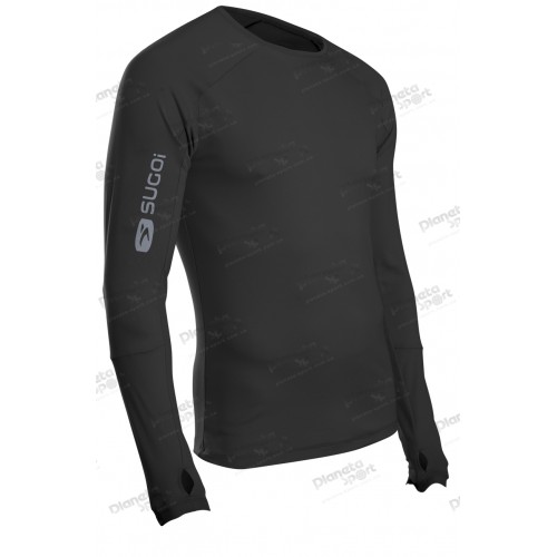 Термофутболка Sugoi CARBON L/S, мужская, black (черная), S