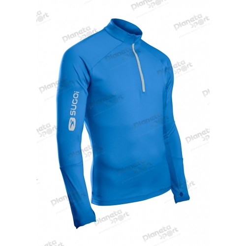 Термофутболка Sugoi CARBON ZIP, мужская, true blue/white (сине-белая), L