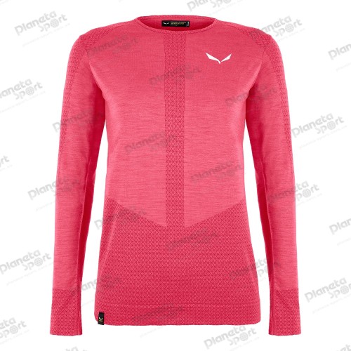 Термофутболка Salewa W ZEBRU RESPONSIVE L/S TEE 27958 6380 женская, размер 42/36, розовая