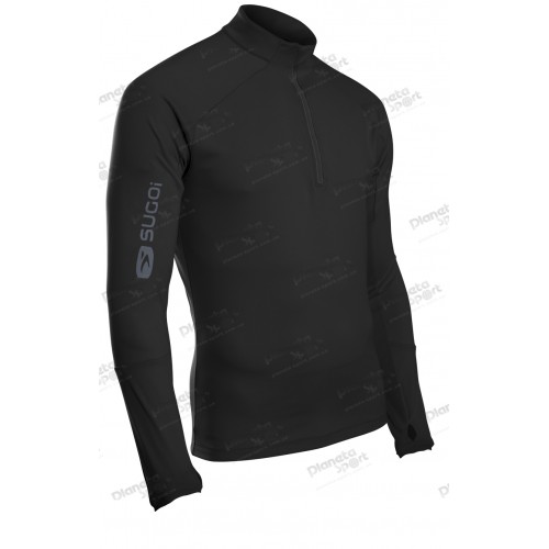 Термофутболка Sugoi CARBON ZIP, мужская, black (черная), XXL