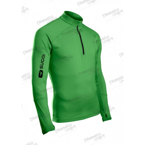 Термофутболка Sugoi CARBON ZIP, мужская, classic green (зелёная), M