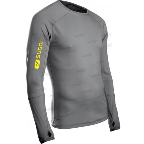 Термофутболка Sugoi CARBON L/S, мужская, concrete (серая), M