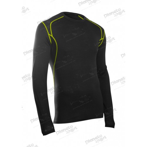 Термофутболка Sugoi WALLAROO 170 L/S, мужская, black (черная), XXL