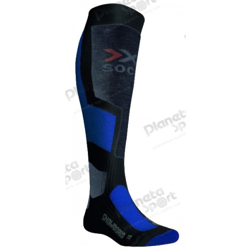 Носки сноубордические  x-socks , X7A Antracite/Azure, 39/41