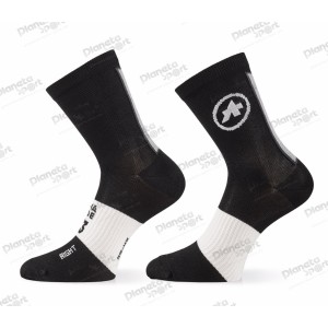 Носки ASSOS Assosoires Summer Socks, черные с белым, I/39-42