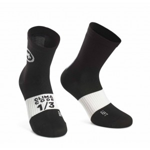 Носки ASSOS Assosoires Summer Socks, черные с белым, I/39-42