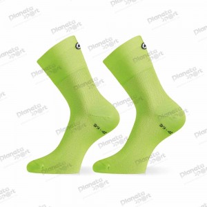 Носки ASSOS Mille GT Socks Visibility, зеленые, 0/35-38