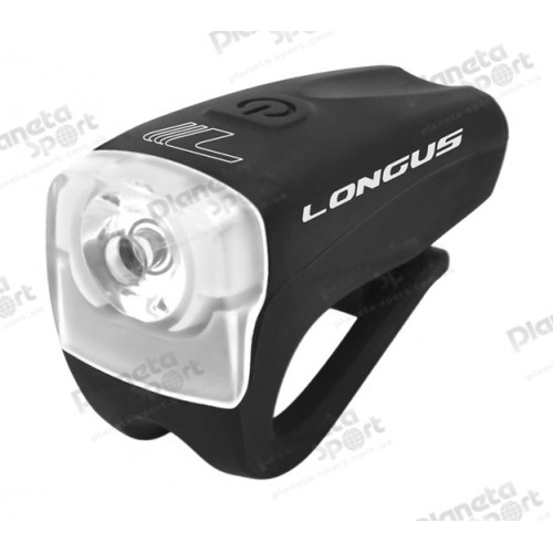 Фара передняя Longus PRETY 3W LED, 3 режима, USB, с крепл., черная