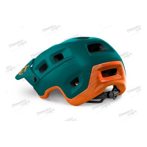 Шлем Met TERRANOVA CE размер S (52-56), alpine green orange matt/glossy, бирюзово-оранжевый матовый/глянцевый