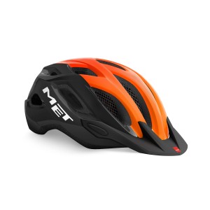 Шлем Met CROSSOVER CE размер XL (60-64), black orange glossy, черно-оранжевый гянцевый