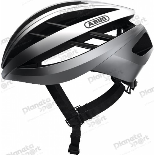 Шлем ABUS AVENTOR, размер L (57-62 см), Gleam Silver, серебристо-черный