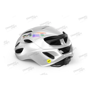 Шлем Met RIVALE MIPS CE размер S (52-56), white holographic glossy, белый голографичный глянцевый