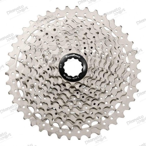 Кассета SunRace 10-k 11- MTB MS2 стальной паук, Metallic Silver