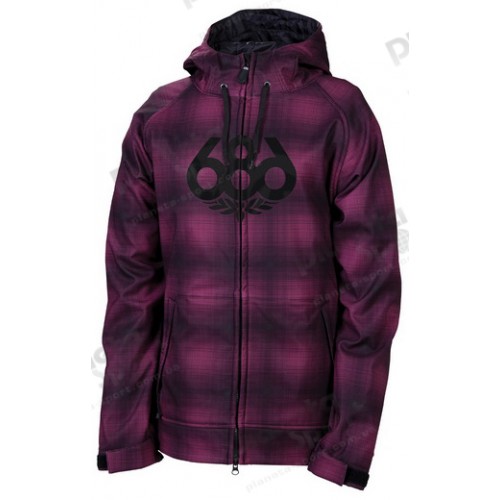 Куртка 686 Mannual Halo Softshell жен.XL, Lt. Plum Ombre Plaid