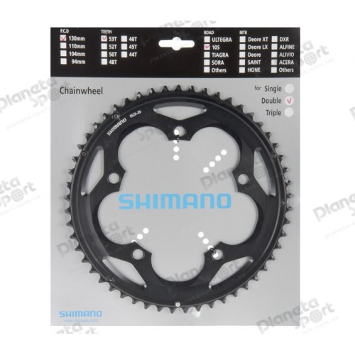 Звезда к шатуну Shimano FC-5700 105, 53T, 5-лапка, В, черн.