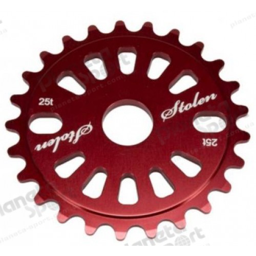 Звезда к шатуну Stolen 25T Class chainring CNC Red 5mm 6061