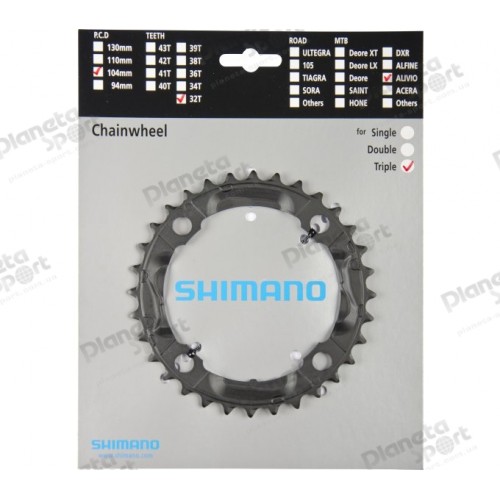 Звезда к шатуну Shimano FC-M430-8 ALIVIO 32T Black