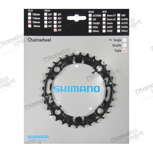 Звезда к шатуну Shimano FC-M448/442, 32T Black