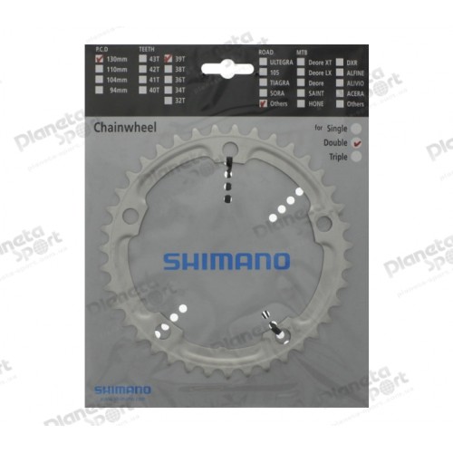 Звезда к шатуну Shimano FC-4600 TIAGRA 39T 2/9-ск., 5-лапка Silver