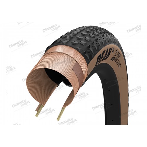 Покрышка 29x2.25 (57-622) GoodYear Peak SL Race Tubeless Complete Folding Blk/Tan, 120tpi