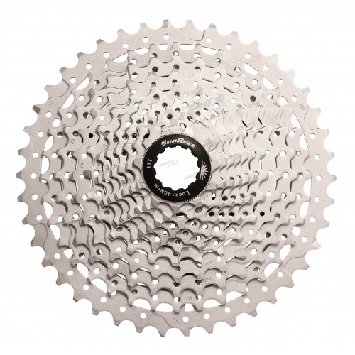 Кассета 11-k 11-51T SUN RACE MS8 MTB, алюминиевый паук, Metallic Silver