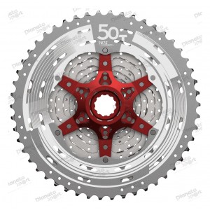 Кассета 11-k 11-51T SUN RACE MX8 MTB, алюминиевый паук, Metallic Silver