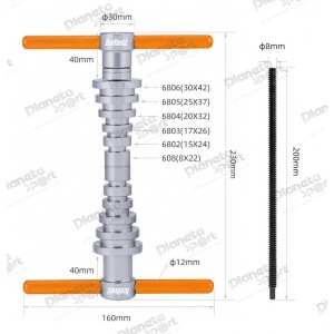 Инструмент Ice Toolz E296 для запресовки подшипников втулок, рам и некоторых кареток