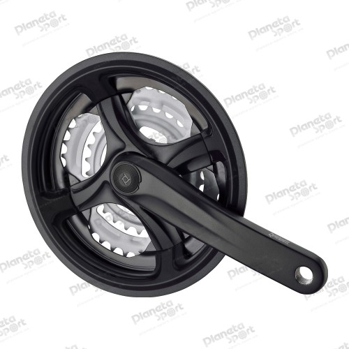 Комплект шатунов PROWHEEL TY-CM99, 170mm, 28/38/48T, защита цепи, звёзды сталь, под квадрат, black