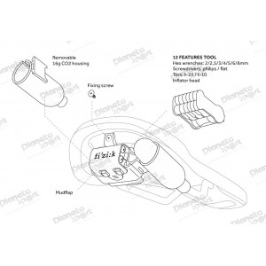 Седло Fizik Gravita Alpaca + carriage kit  - 130mm, Enduro, Downhill, 362гр. black